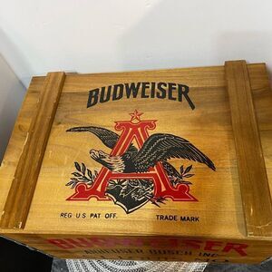 Vintage Budweiser Anheuser-Busch Wooden Beer Crate